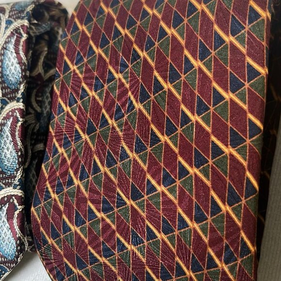 Men's Necktie Set of 3 100% Silk Business Dinner Date MobBoss CEO Hipster - Picture 4 of 9